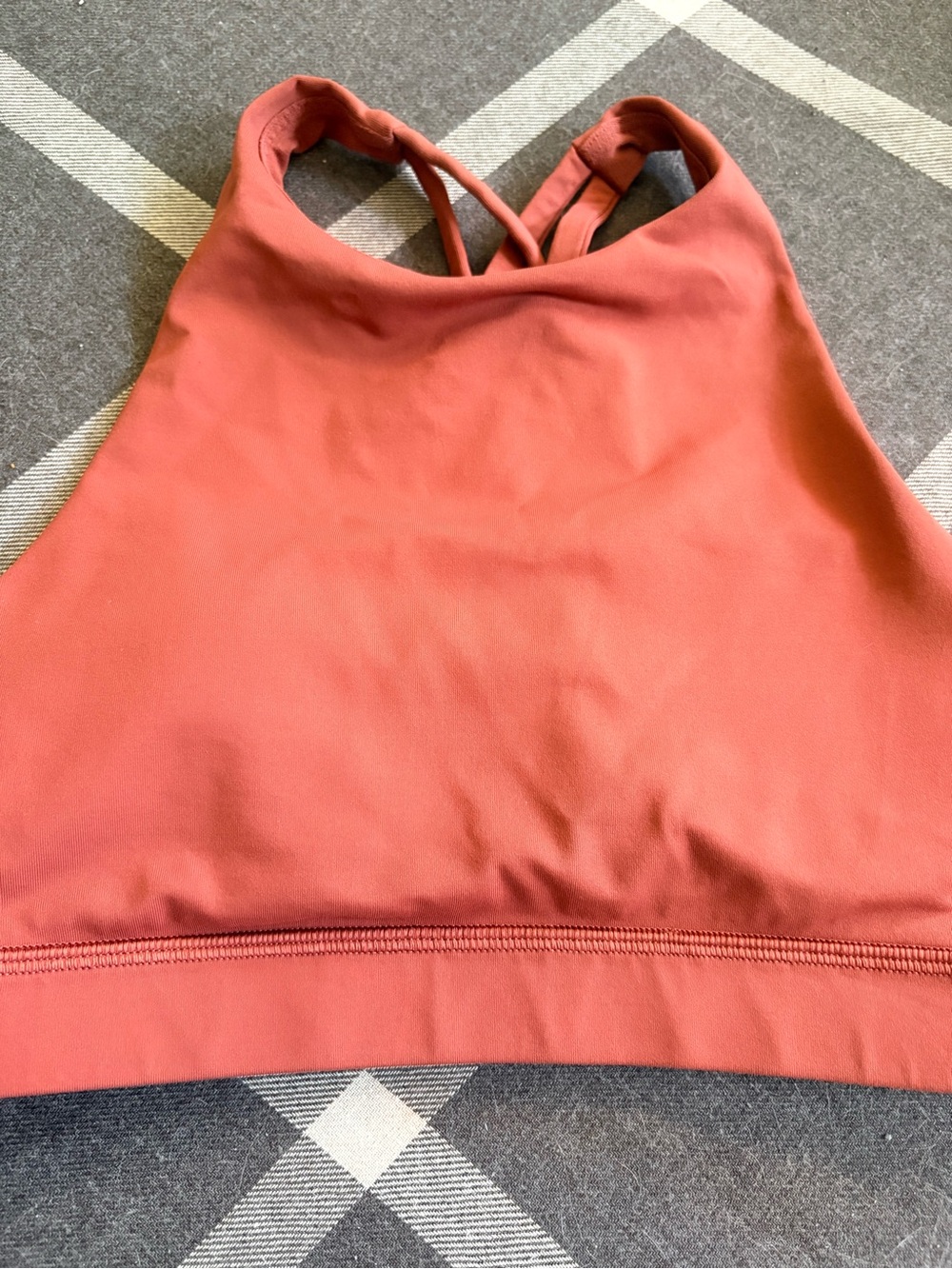 lululemon athletica High-Neck Sports Bra in Rust